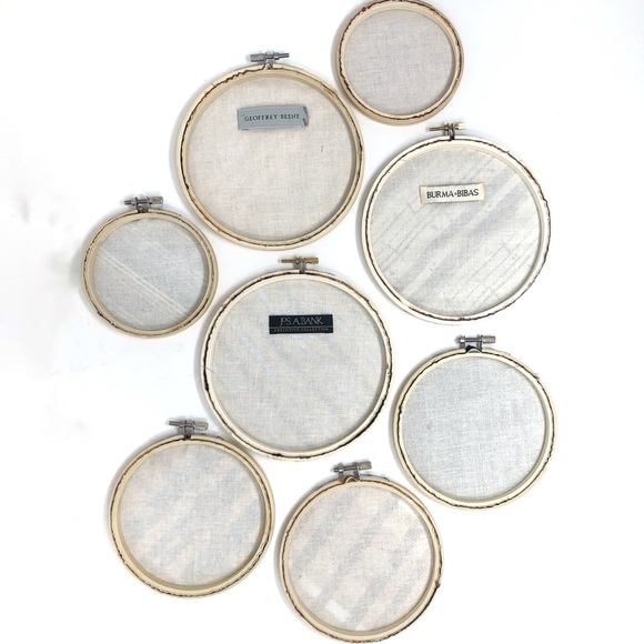 Necktie wall hanging set, orange and navy blue - Picture 5 of 8